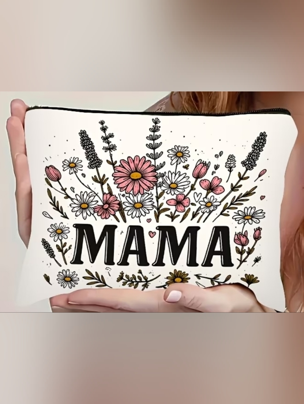 Floral 'MAMA' Cosmetic Bag -NWT